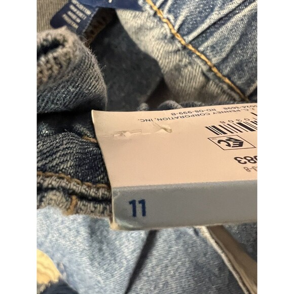 VTG Y2K Denim Skirt Arizona NWT Jean Paper Bag Mini Light Acid Wash Sz 11 - Picture 10 of 11